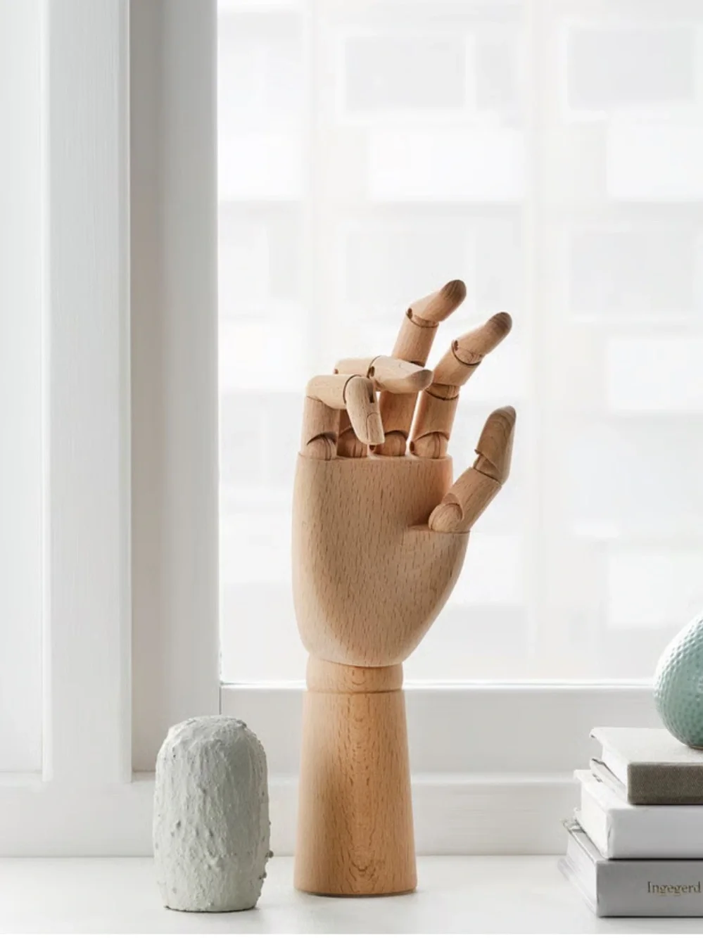 IKEA HANDSKALAD natural Wooden Artist Mannequin Hand Home Accent beech new